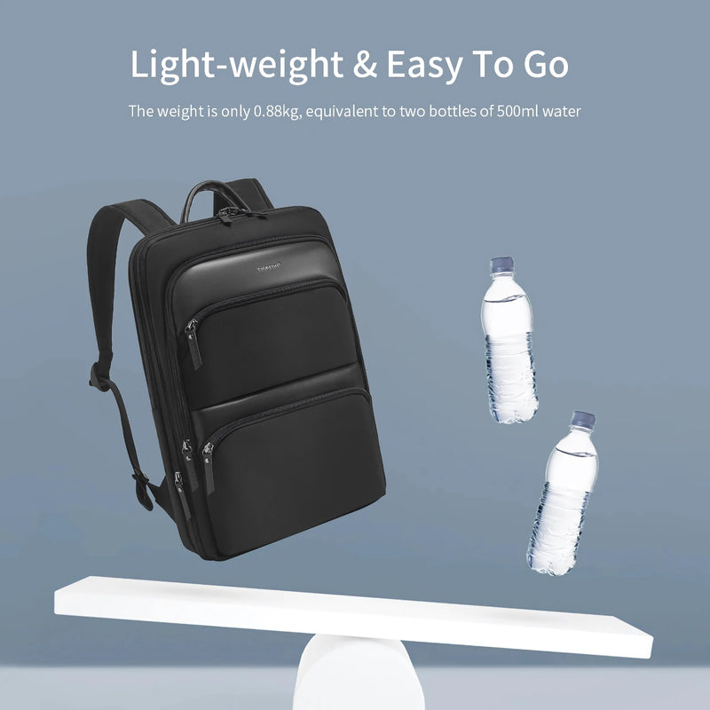 men's slim waterproof laptop backpack, view 8 - MRSLM
