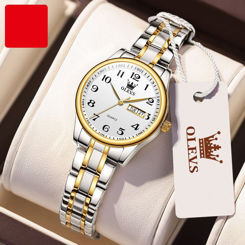 steel band calendar quartz watch, view 6 - MRSLM