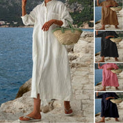 loose long sleeve shirt dress, view 2 - MRSLM