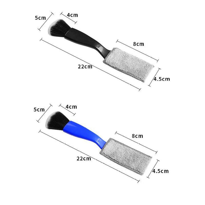 Double-Ended Car Detailing Brush for Air Vents & Screens