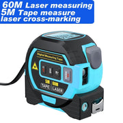 multi-function laser distance meter with tape measure, view 4 - MRSLM