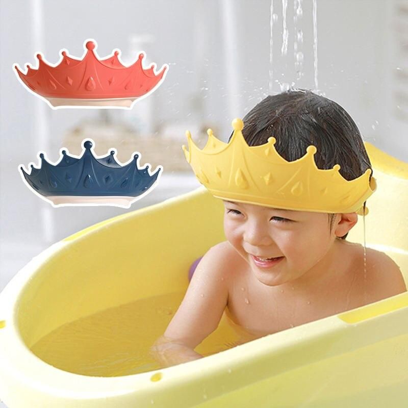 adjustable cartoon crown baby shower cap - MRSLM