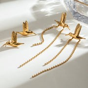 peace dove tassel earrings, view 8 - MRSLM