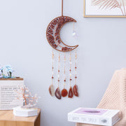 natural agate crystal dream catcher pendant, view 26 - MRSLM