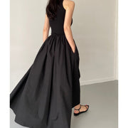 women's long patchwork dress, view 3 - MRSLM