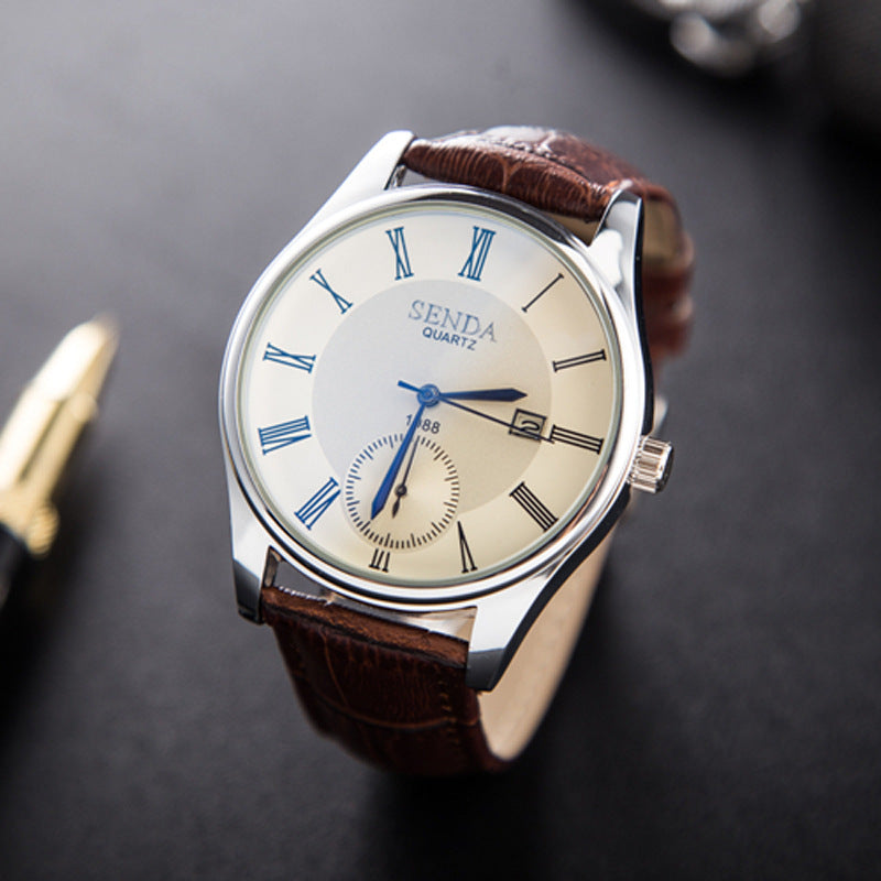 Retro men's calendar watch, view 3 - MRSLM