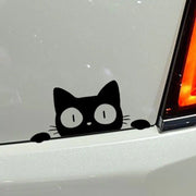 reflective peeking cat car decal, view 5 - MRSLM