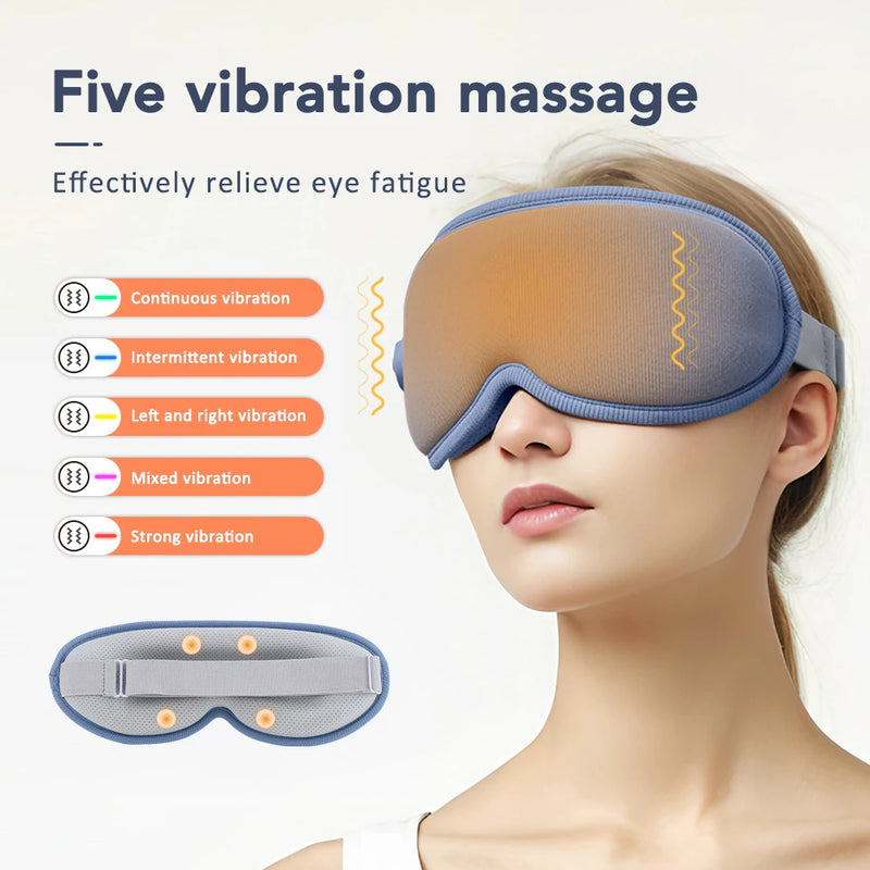 electric graphene hot compress massage eye mask, view 3 - MRSLM