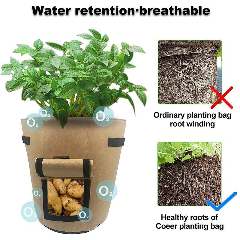 felt plant grow bags, view 13 - MRSLM