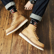 men's handmade leather ankle boots, view 4 - MRSLM