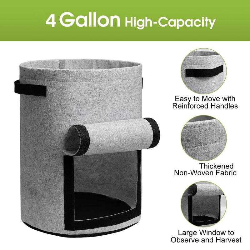 felt plant grow bags, view 8 - MRSLM
