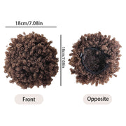Fluffy drawstring bun hairpiece, view 3 - MRSLM