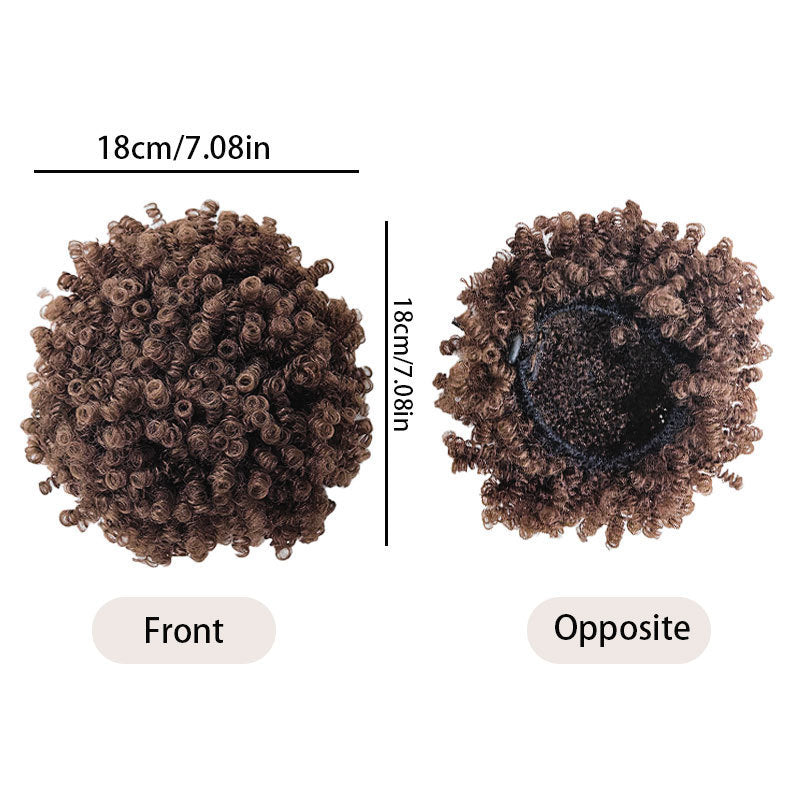 Fluffy drawstring bun hairpiece, view 3 - MRSLM