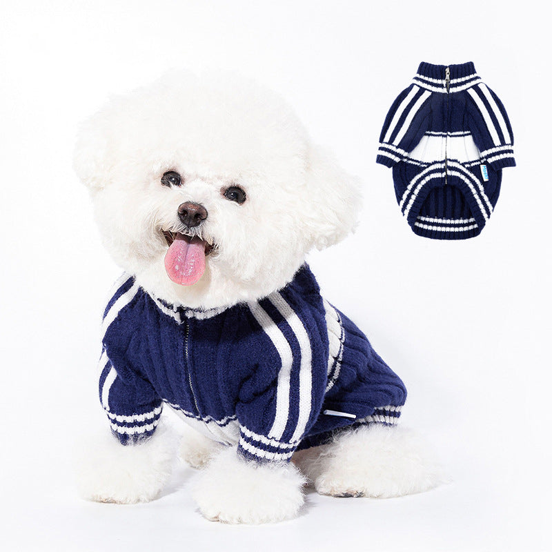 zipper pet cardigan, view 3 - MRSLM