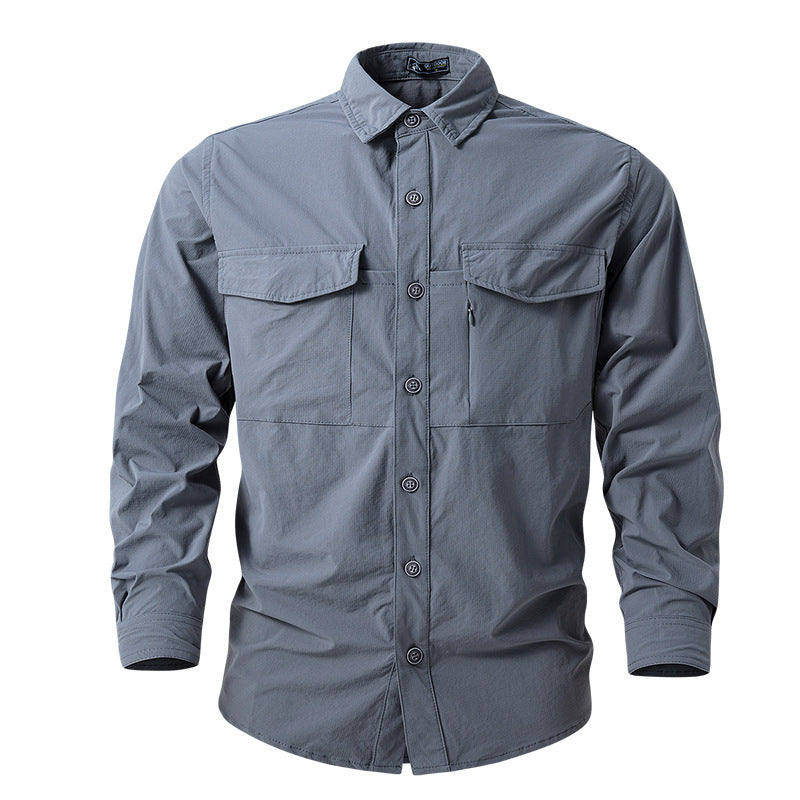 Quick-drying multi-pocket outdoor shirt, view 11 - MRSLM
