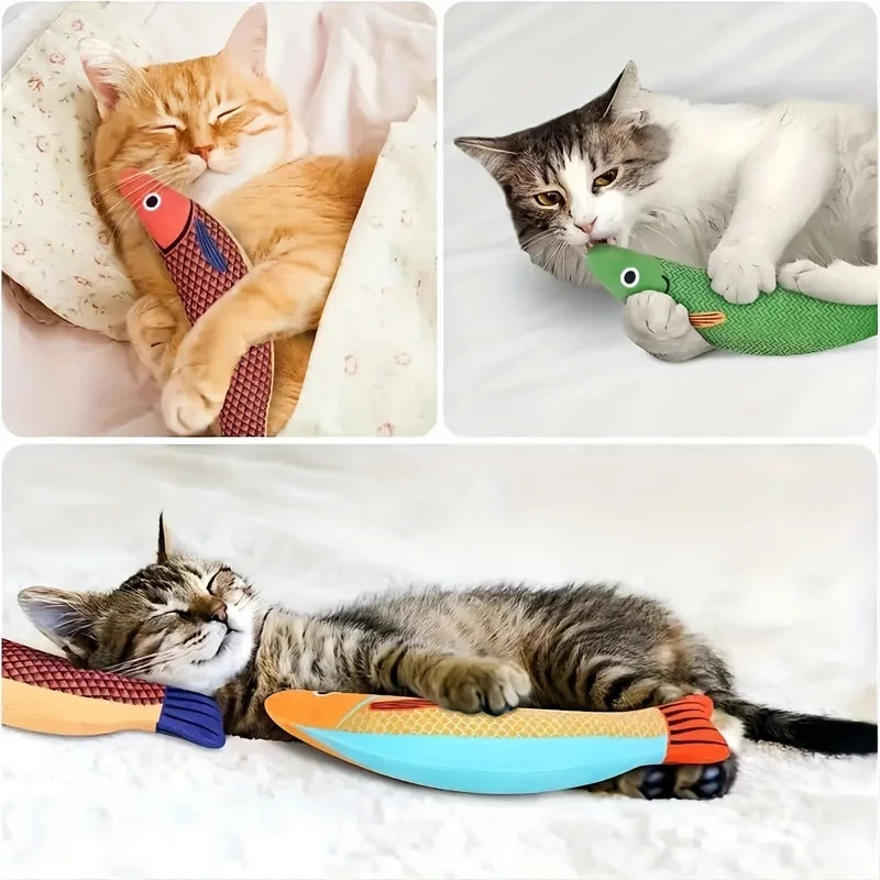 crinkle mackerel cat toy with catnip, view 11 - MRSLM