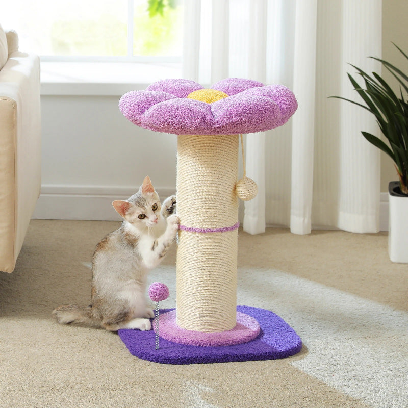flower cat scratching post, view 8 - MRSLM