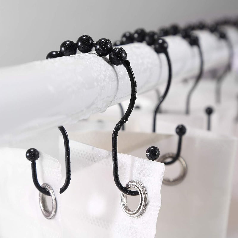 stainless steel shower curtain hooks, view 3 - MRSLM