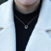 lucky horseshoe zircon necklace - MRSLM