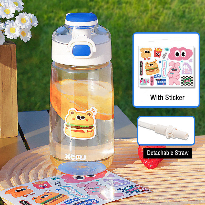700ml plastic water bottle with straw, view 8 - MRSLM