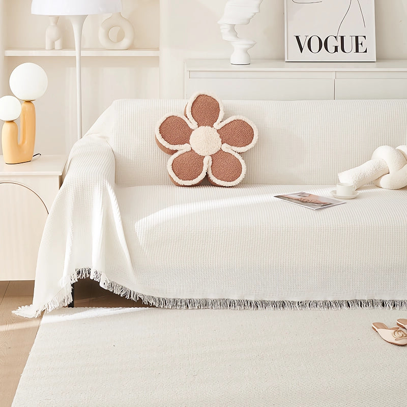 Woven cotton sofa cover blanket, view 7 - MRSLM