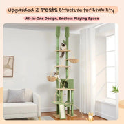 cactus floor-to-ceiling cat tower, view 5 - MRSLM