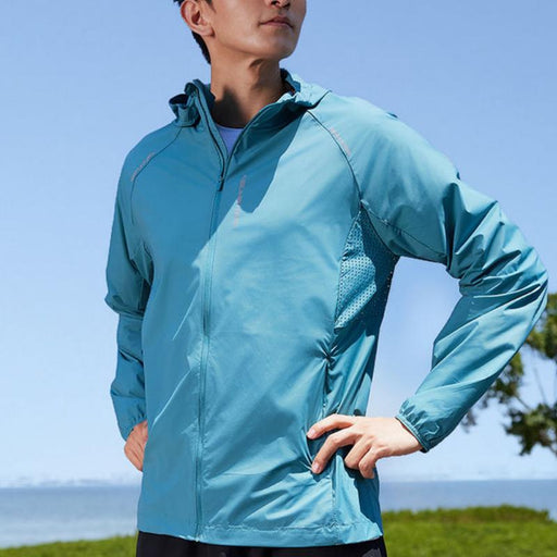 breathable uv protection hooded running jacket - MRSLM