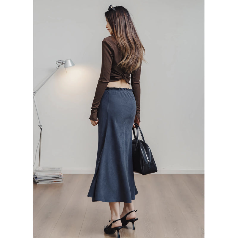 Velvet fishtail bustier dress, view 6 - MRSLM