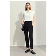 women's woven straight pants with embroidery, view 2 - MRSLM