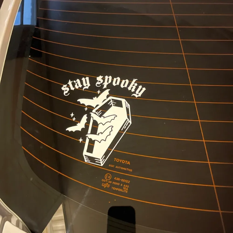 goth bat vinyl car decal, view 8 - MRSLM