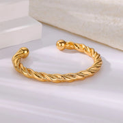 Twisted cuff bangle for women, view 5 - MRSLM