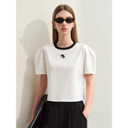 embroidered O-neck t-shirt, view 4 - MRSLM