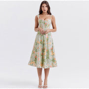 printed spaghetti strap midi dress - MRSLM