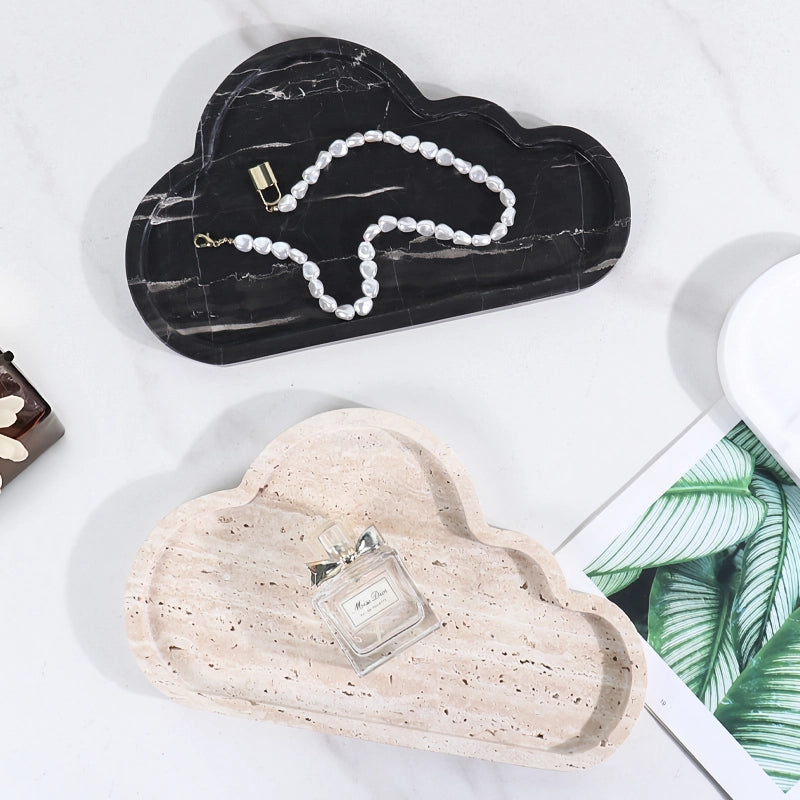 cloud shape natural marble vanity tray, view 5 - MRSLM