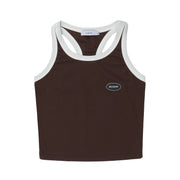women's cropped cotton vest t-shirt, view 5 - MRSLM