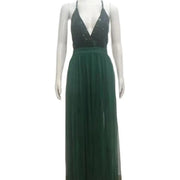 green sequin mesh sling dress, view 5 - MRSLM