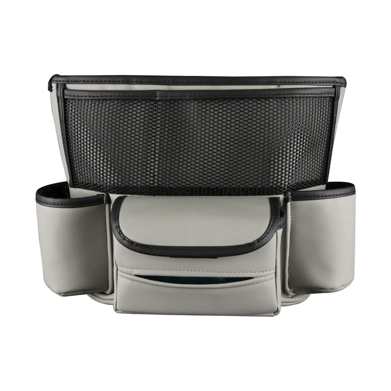 leather car seat organizer, view 3 - MRSLM