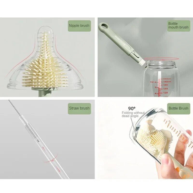 extendable baby bottle brush kit, view 9 - MRSLM