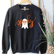 halloween ghost letter print sweatshirt - MRSLM