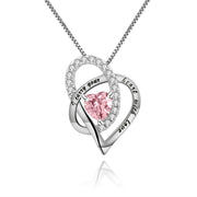 birthstone silver pendant necklace, view 10 - MRSLM