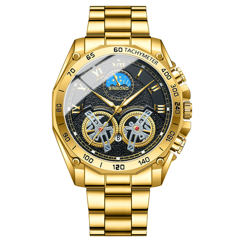 Men's hollow mechanical watch, multi-function, view 2 - MRSLM