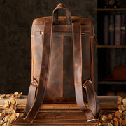 crazy horse leather backpack, view 2 - MRSLM