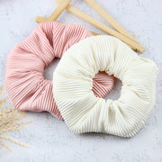oversized pleated striped scrunchie, view 9 - MRSLM