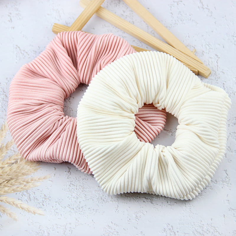 oversized pleated striped scrunchie, view 9 - MRSLM
