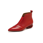 leather wedge boots, view 3 - MRSLM