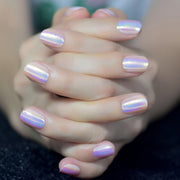 chrome iridescent press-on nails, view 5 - MRSLM