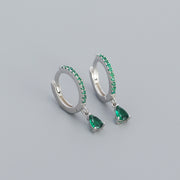 sterling silver colored stone earrings, view 6 - MRSLM