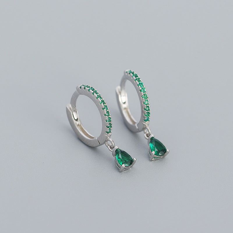 sterling silver colored stone earrings, view 6 - MRSLM