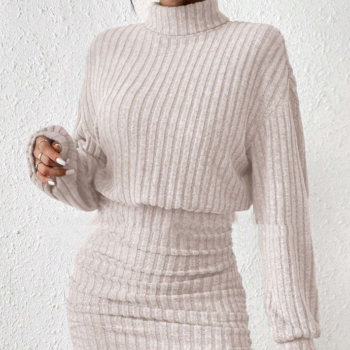 high neck ribbed knit suit, view 3 - MRSLM