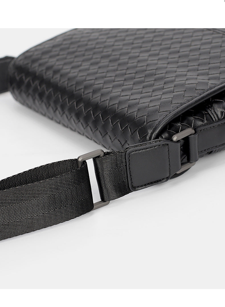 Woven men's casual shoulder bag, view 6 - MRSLM